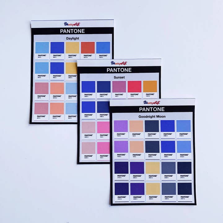 The Messy Artist Co. – wholesale Sticker – Pantone Sticker Sheet "Goodnight Moon"