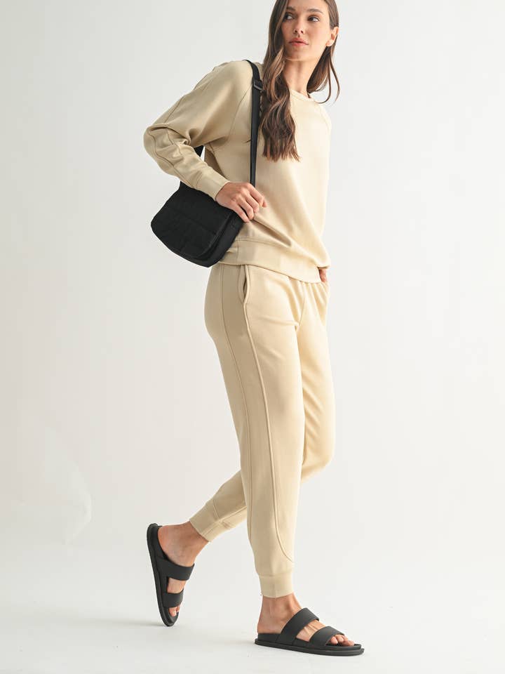 Mono B - Wholesale Athletic Sweatpants/Joggers - Women's - Elevated Contrast Seam Joggers