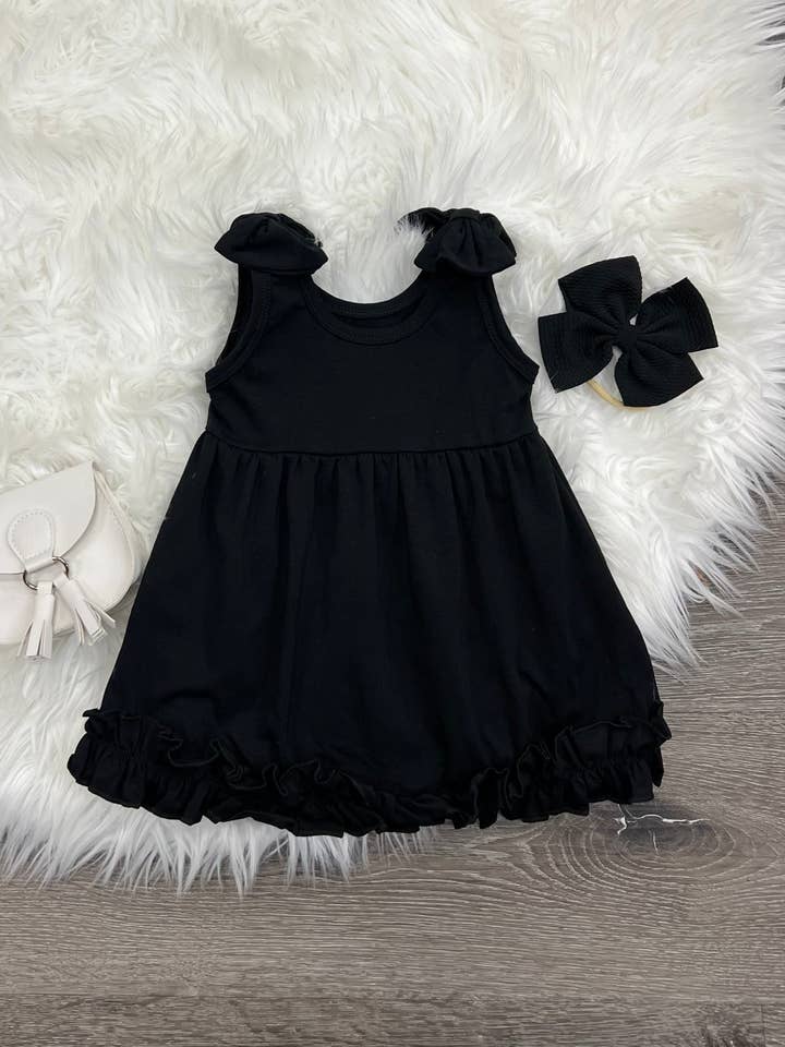 Simplicity in Black Dress for wholesale by Two Cute Boutique LLC