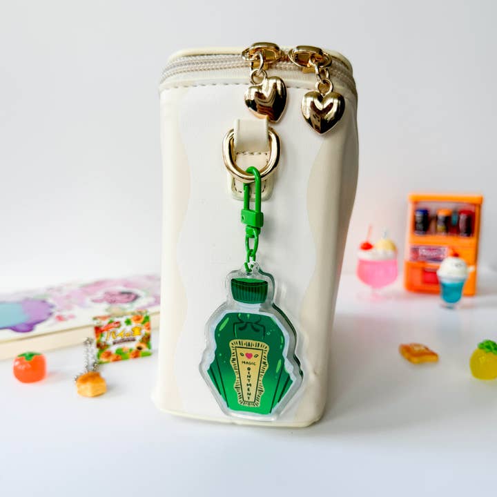 PekoPuff - Vente Porte-clés – unisexe - Porte-clés acrylique à l'huile d'aigle de pommade verte asiatique1