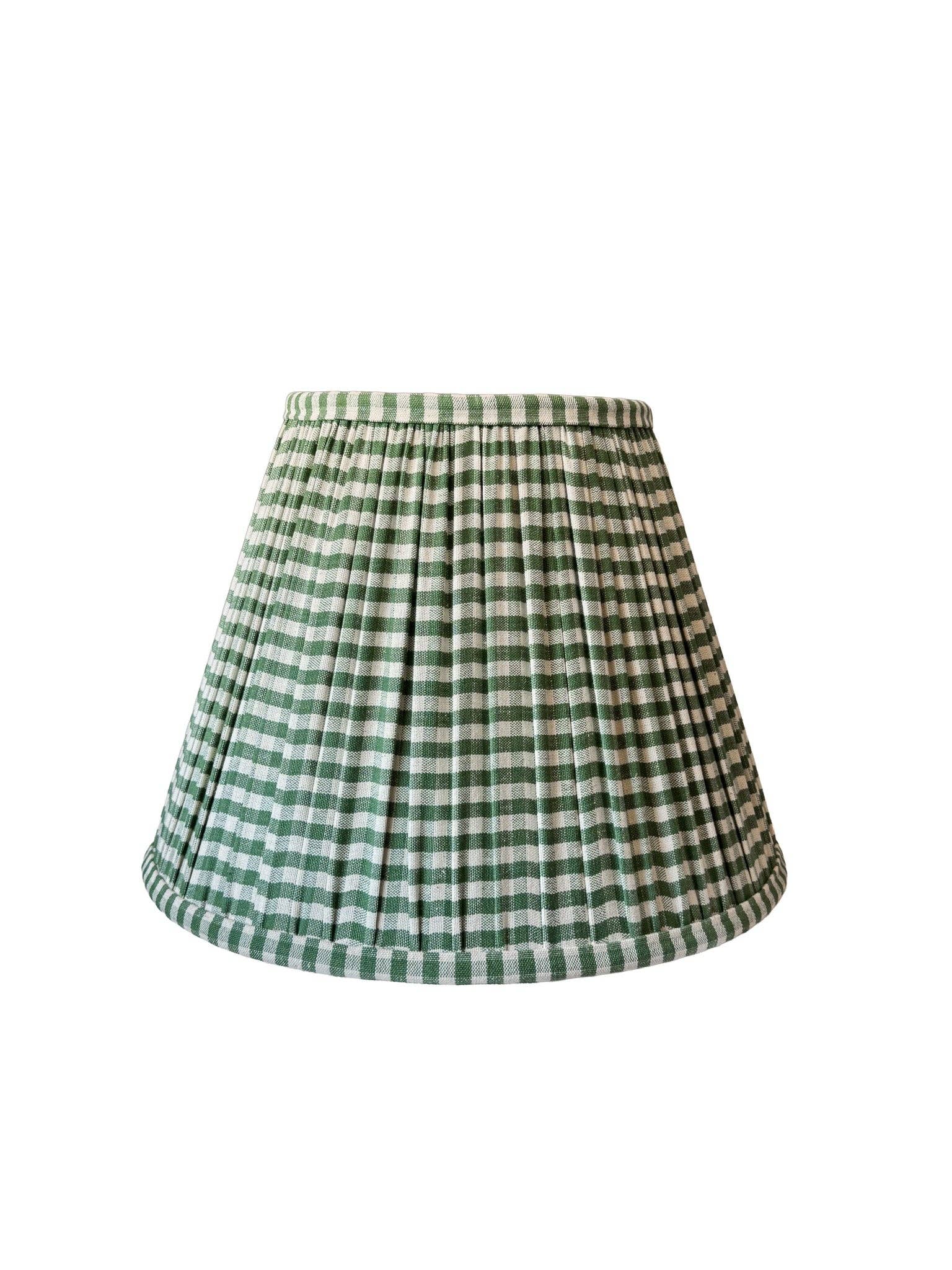 kd weave - Wholesale Lamp Shade - Olive Gingham Empire Shade1