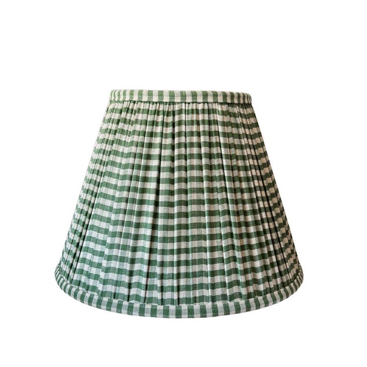 kd weave - Wholesale Lamp Shade - Olive Gingham Empire Shade1