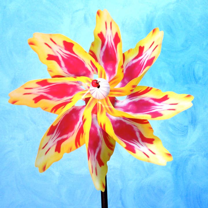 Windrad Windrad Whirligig Windmühle Gelb Rot Tulpe für den Großhandel von Paper Arboretum