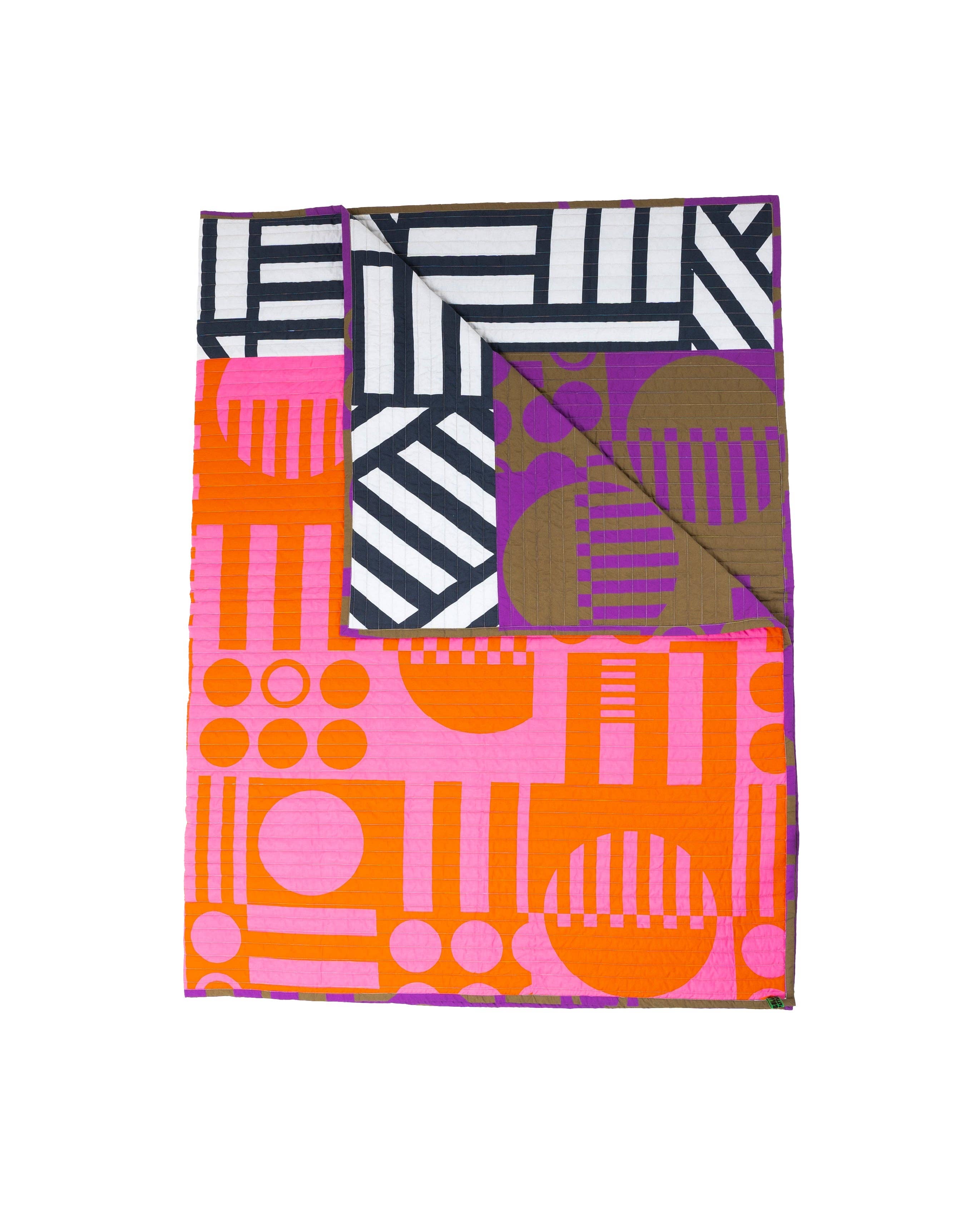 Irregular Sleep Pattern – wholesale Throw blanket – Reversible Quilted Throw in Hot Grape10