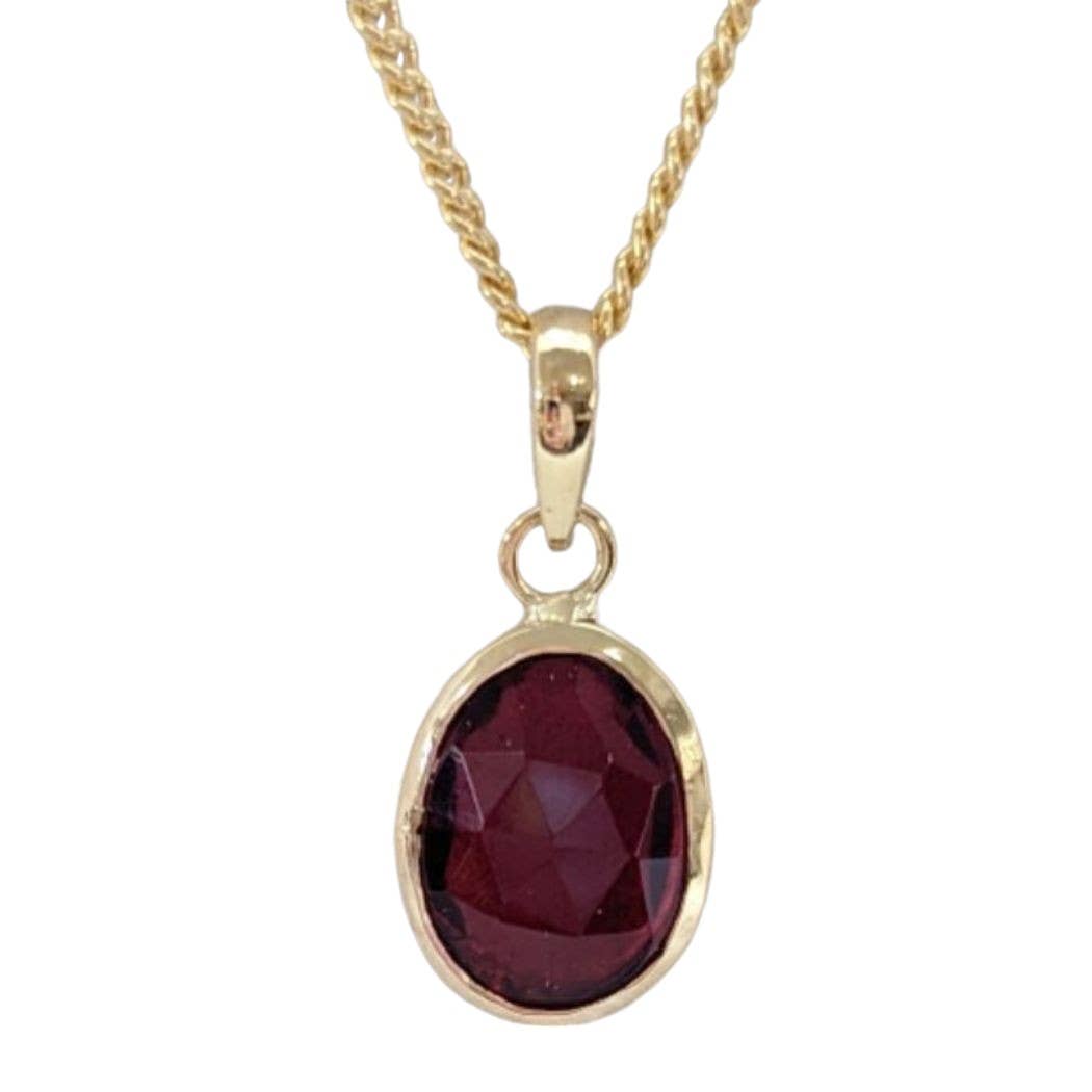 Saraswati Imports - Vente Colliers à pendentif - SOLDES Collier avec pendentif en métal doré Cherri Hydro Garnet (Qtz)0