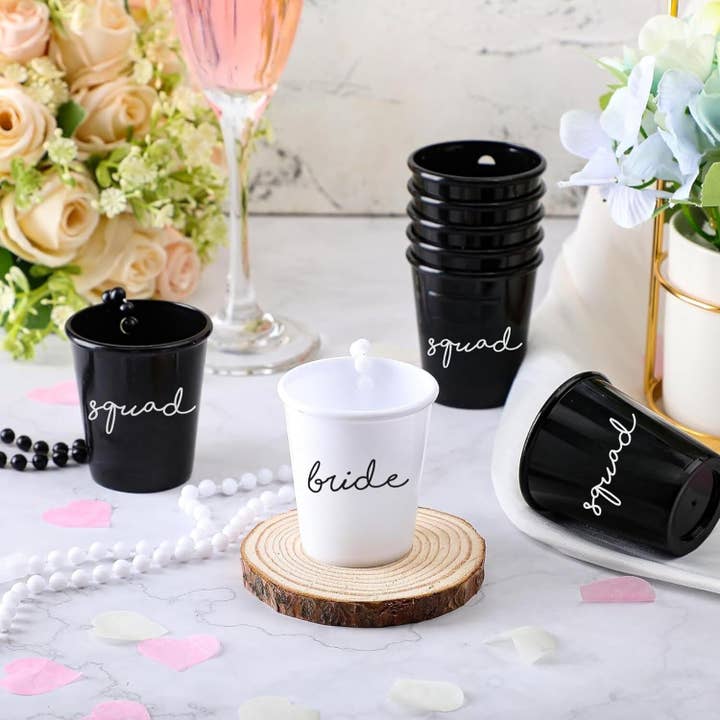 Funky Junque - Wholesale Shot glass - Shot Glass Party Necklace - 1 BRIDE, 12 SQUAD (13 Pack)2