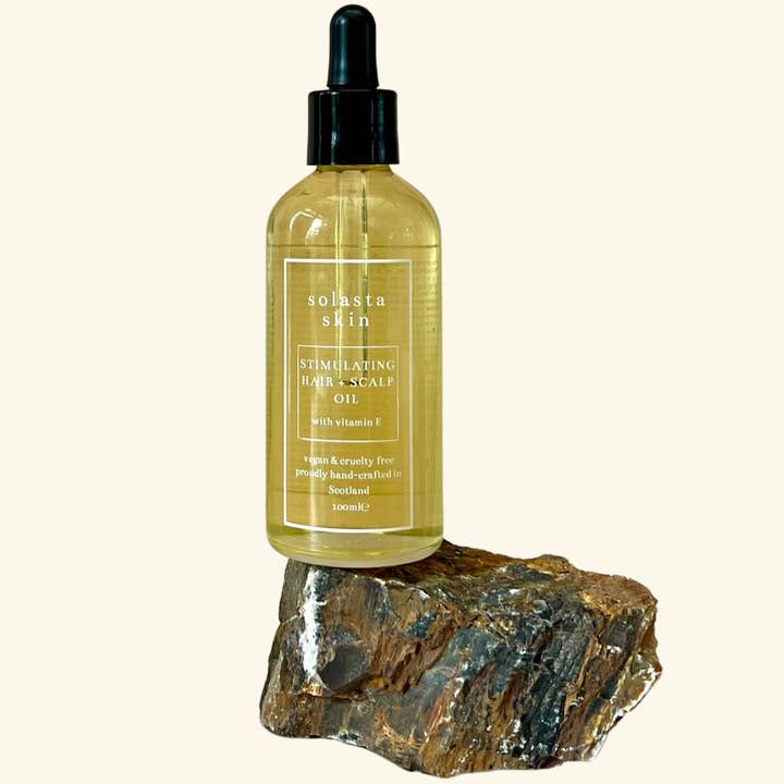 STIMULATING HAIR GROWTH + SCALP OIL for wholesale by Solasta Skin