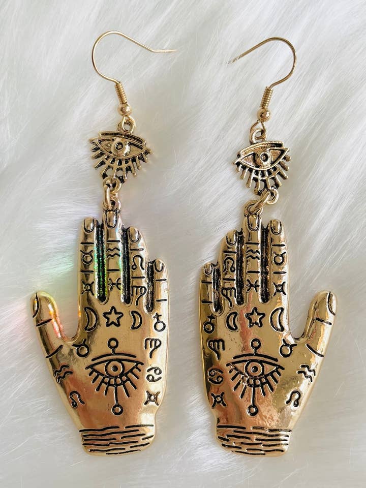 Gold and Silver Hand of Fate Earrings, Fatima, Hamsa (Copy) for wholesale by Wild & Free