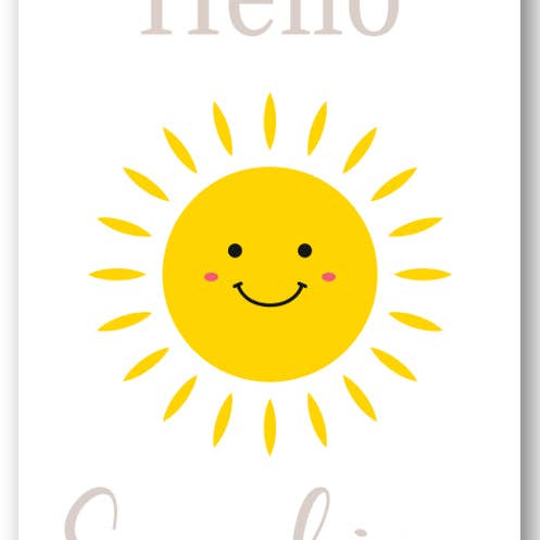 Second Ave Gift Company – Engroshandel Babykort – Second Ave Hello Sunshine Unisex Nyfødt baby tillykke kort