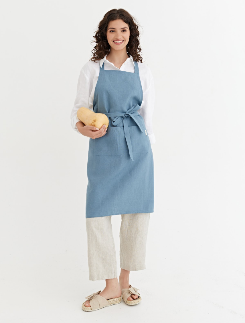 MagicLinen (We handle U.S. import procedures for you) - Wholesale Schort - Linnen slabbetje met zakken in verschillende kleuren one size23