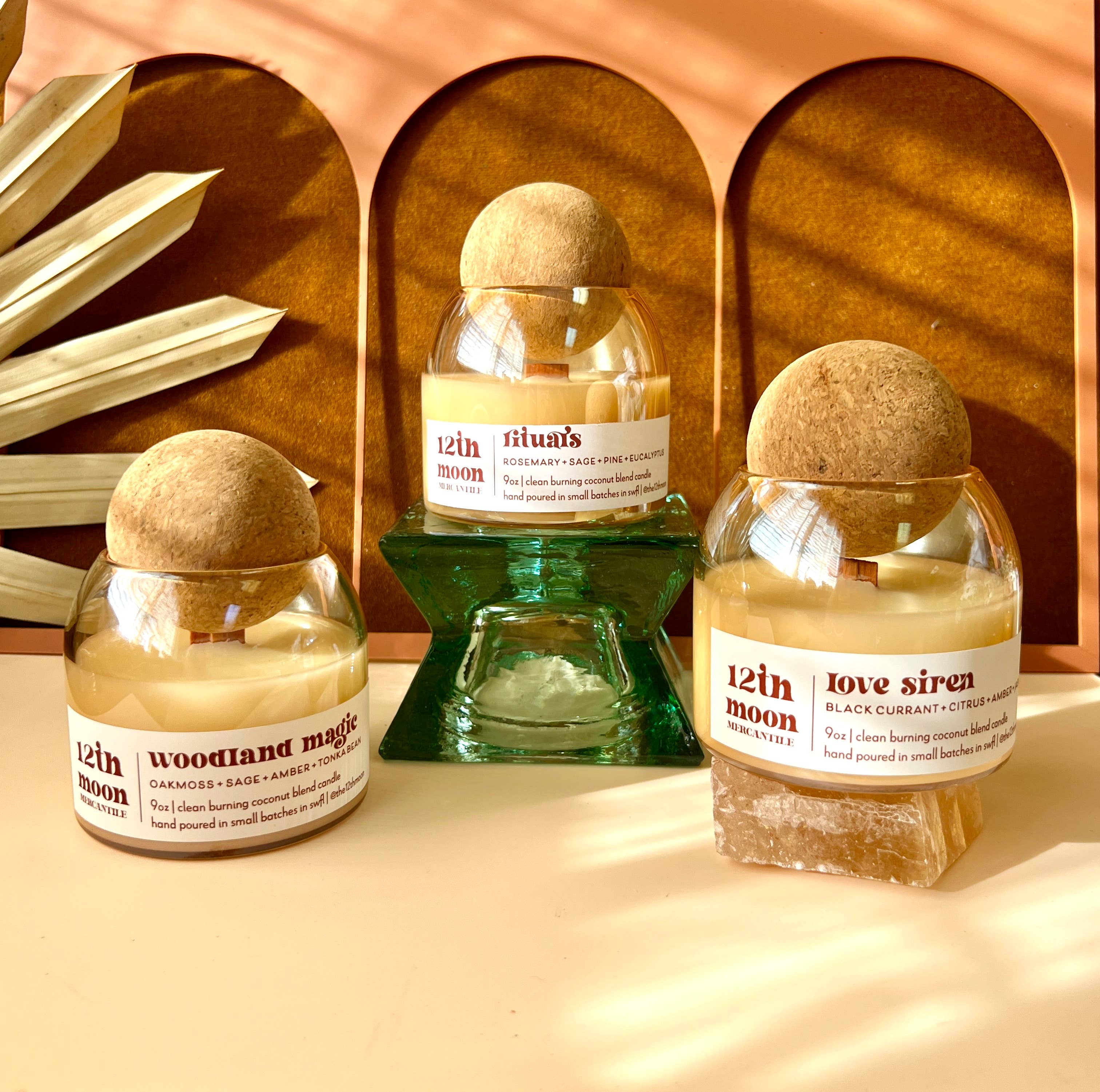 The 12th Moon - Vente Bougie en bocal - Bougie en cire de noix de coco GOLDEN HOUR COLLECTION, GRAND RÉCIPIENT DE LUXE1