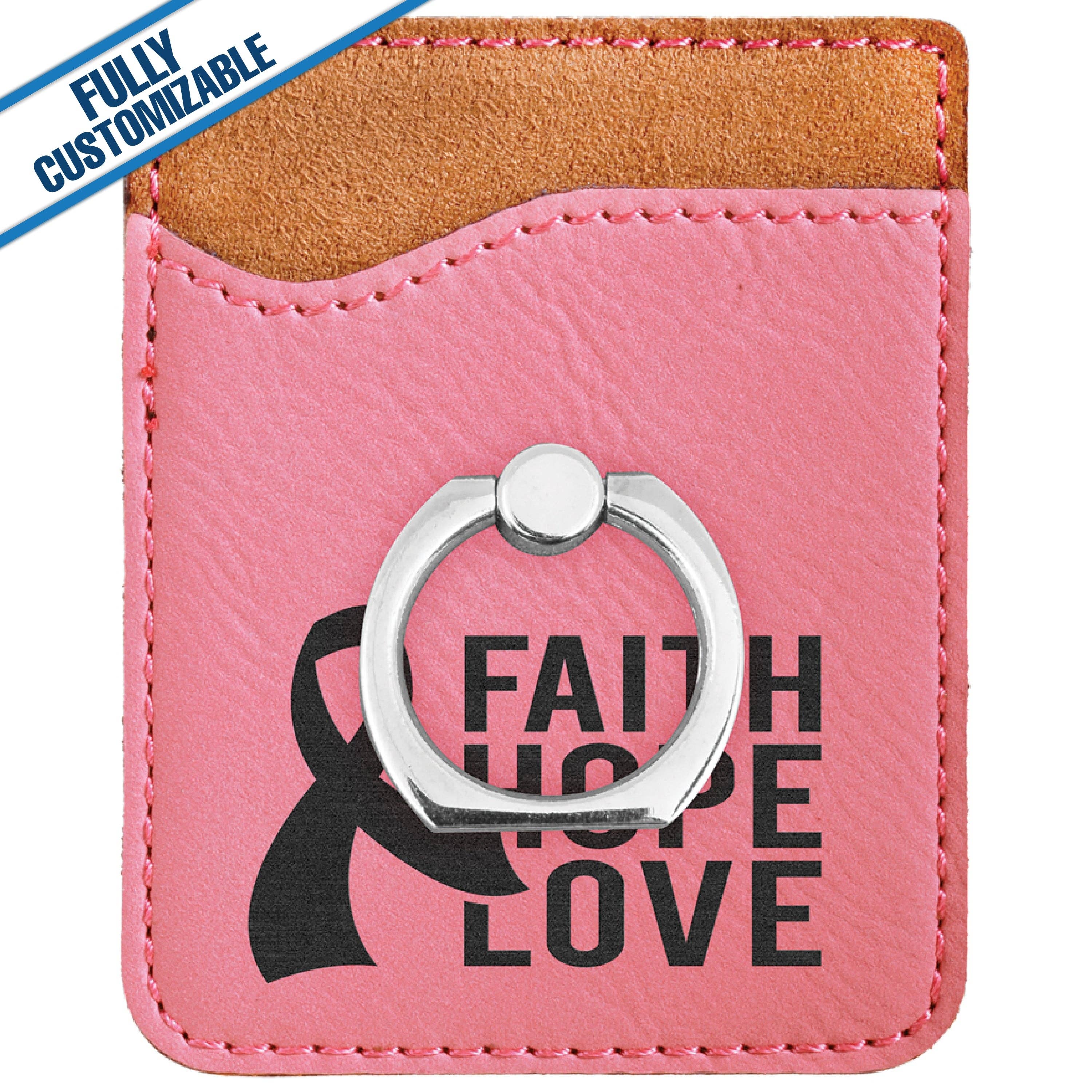 GiftWorksPlus - Wholesale Phone Wallet - Unisex - Leatherette Phone Wallet With Gold Ring - Fully Customizable6