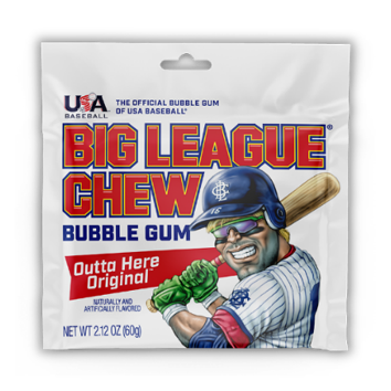 Grandpa Joe's Candy Shop - Vente Chewing-gums - Chewing-gum Big League Chew Outta Here Original, 12 sachets2