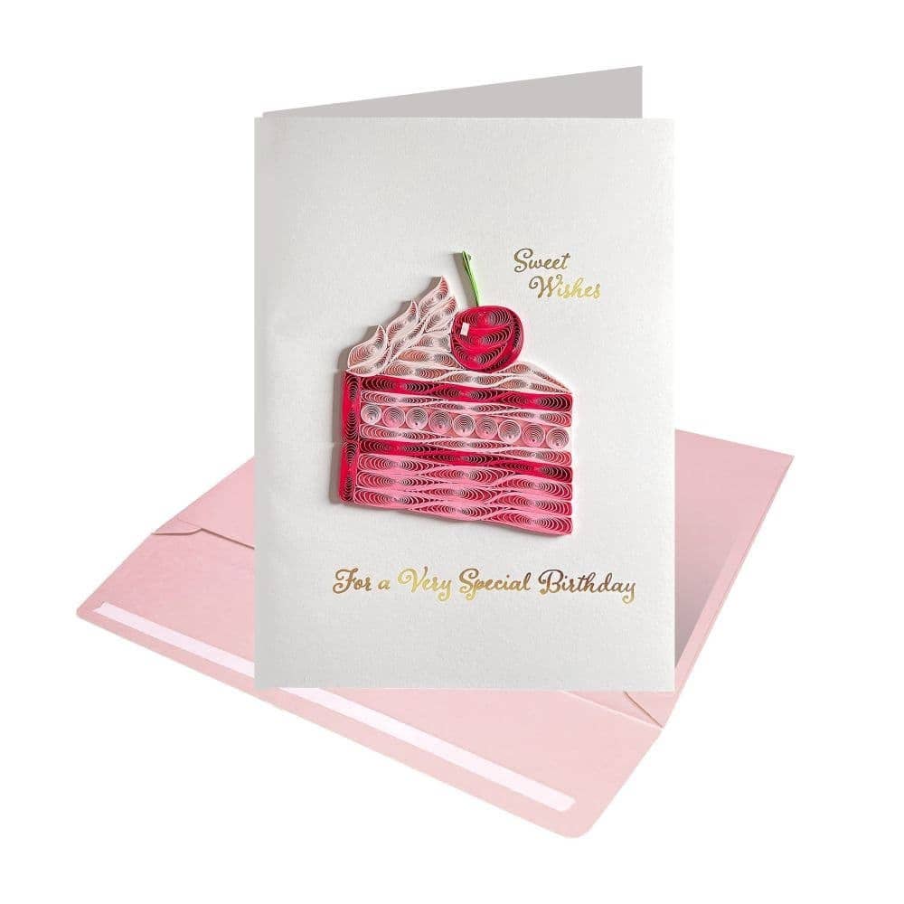 NIQUEA.D - Vente Cartes d'anniversaire - Carte d'anniversaire tranche de gâteau en quilling4