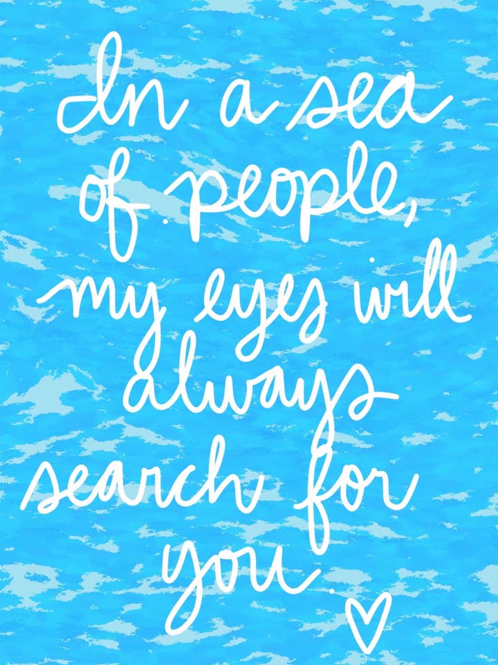 In a sea of people, my eyes will always search for you for wholesale by Monica Martin Fine Art