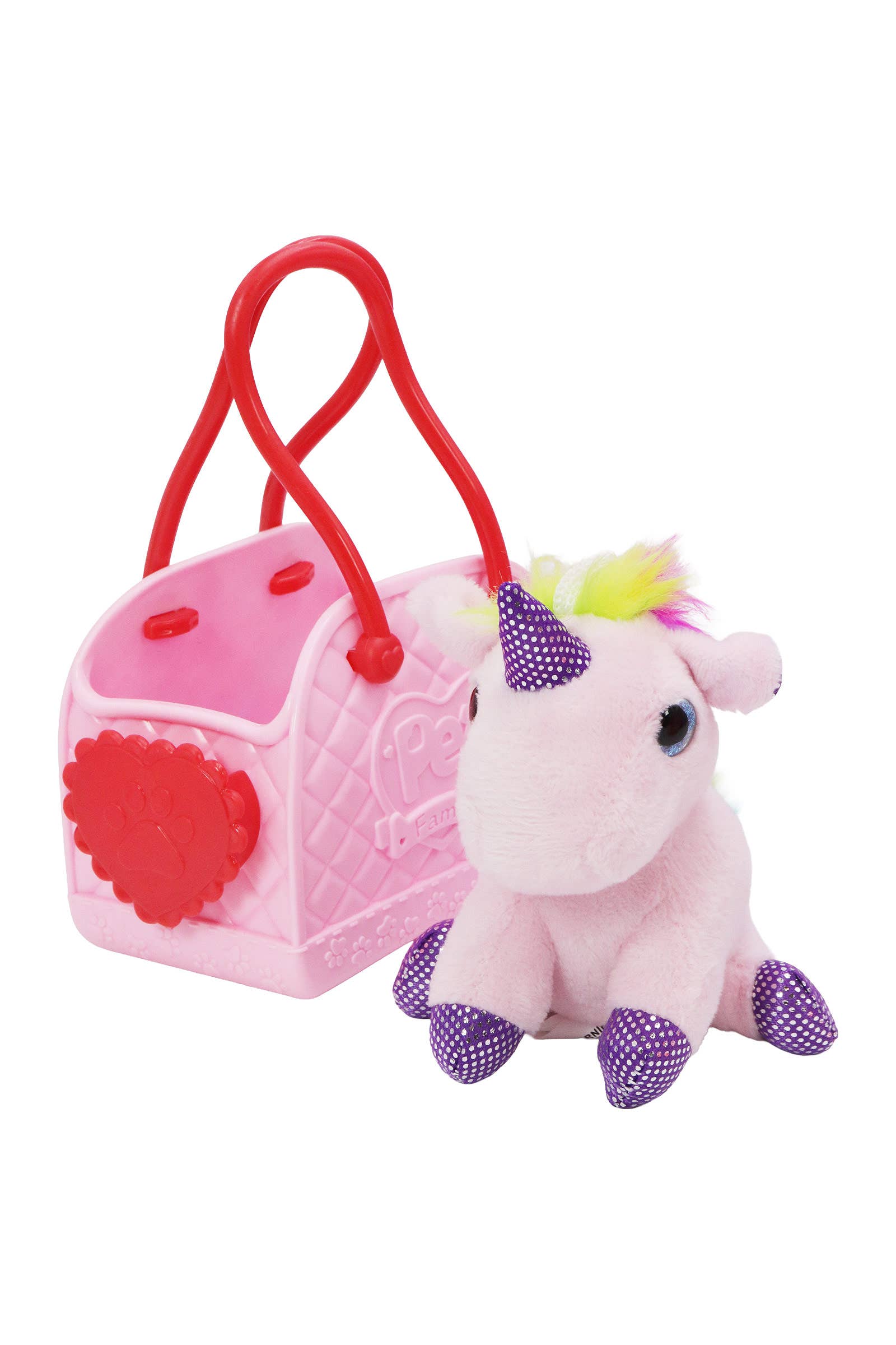 SURTIDO Bolsa de transporte con peluche de unicornio y poni - 12 unidades de venta al por mayor en Faire5