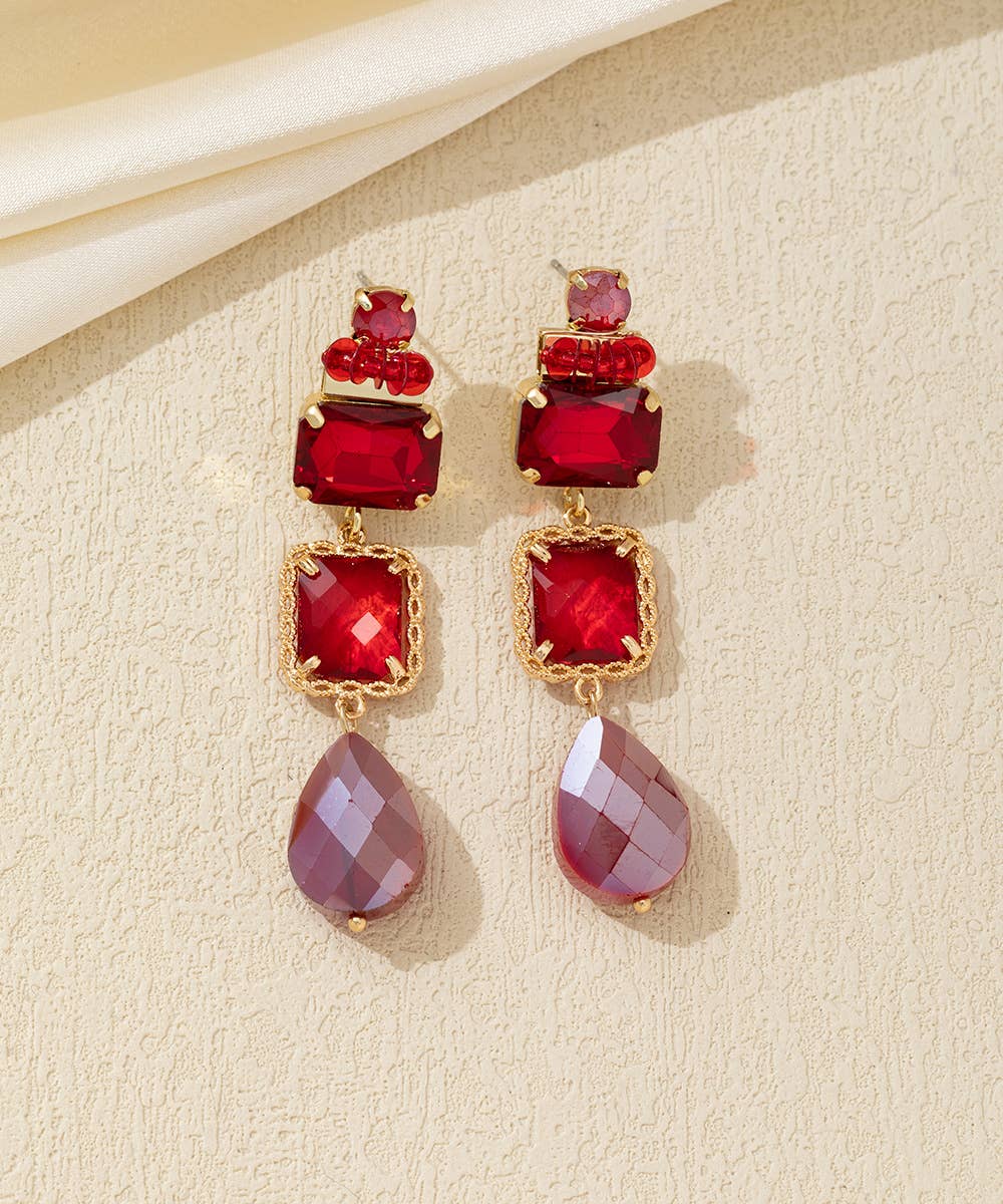 Blossom bijoux - Wholesale Hangende/ronde oorbellen - Veelgekleurde hangende oorbellen – 26AHBOL0381