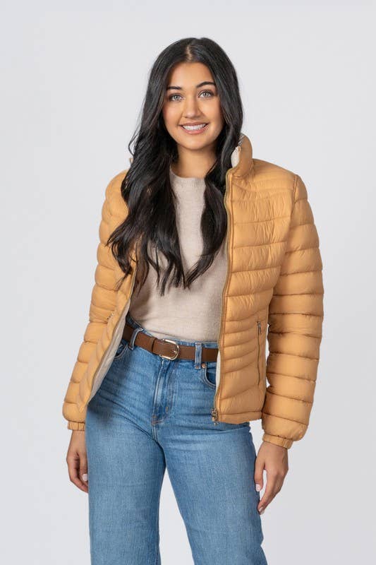 Vanilla Monkey - Wholesale Jacket - Women's - Junior Reversible Nylon Quilted Puffer4