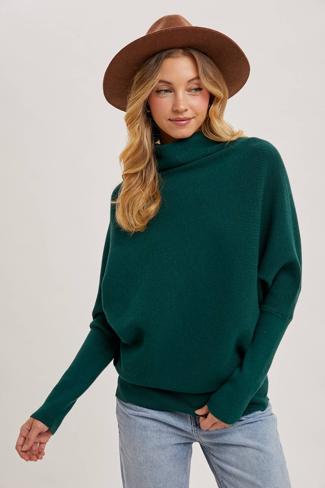 Bluivy - Wholesale Knit Sweater - Women's - SLOUCH NECK DOLMAN SLEEVED PULLOVER20