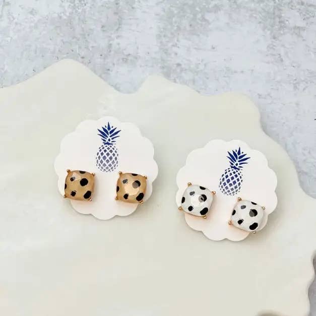Prep Obsessed Wholesale - Wholesale Stud/Post Earrings - Dalmatian Spotted Stud Earrings2