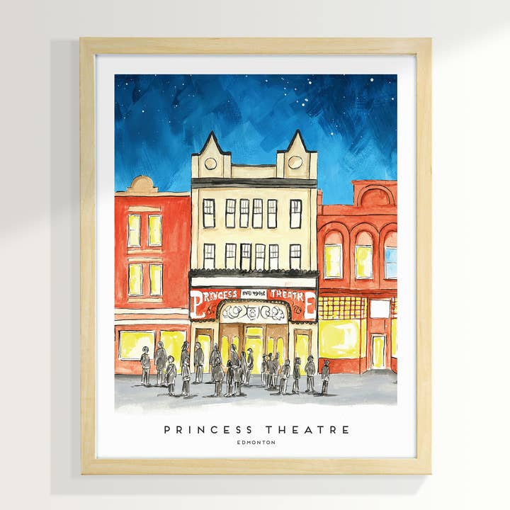 The Paperhood - Wholesale Art Print - Edmonton Princess Theatre 8x10 inch Art Print