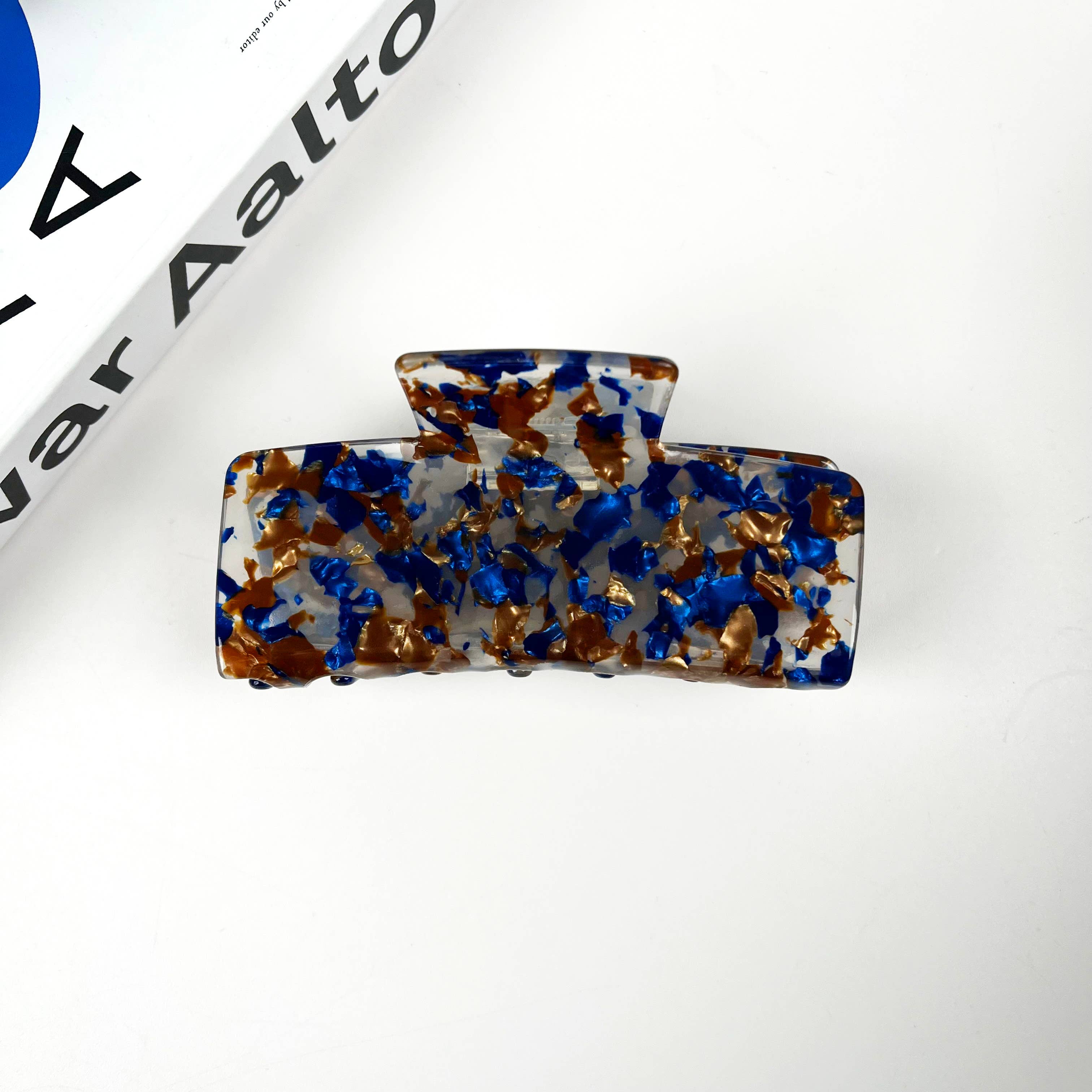 TheDivaSoap – Großhandel Haarclip – Damen – Acetatfarbene quadratische Haarspange Einfache Krallenclips7