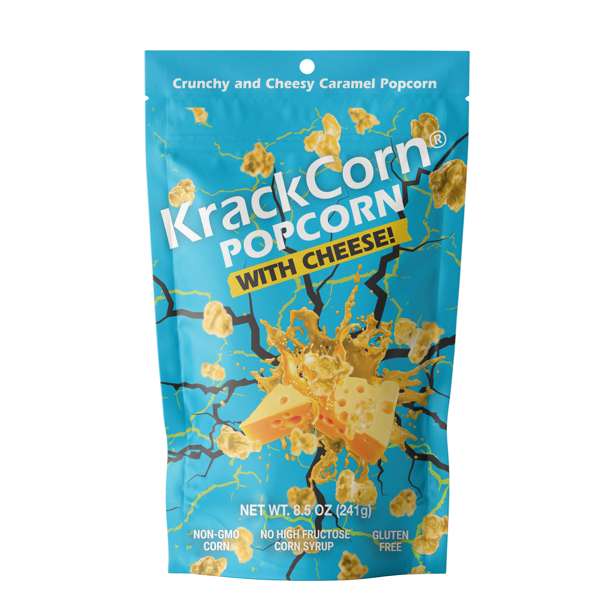 KrackCorn - Venta al por mayor Palomitas de maíz - ¡KrackCorn Palomitas de Maíz con Queso! 8.5oz - caja de 6 unidades1