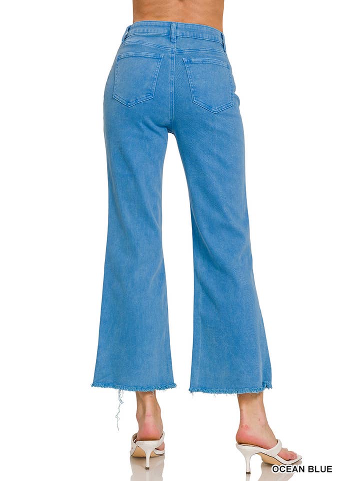 Vanilla Monkey - Wholesale Pants - Women's - Acid Washed High Waist Frayed Hem Bootcut Pants9