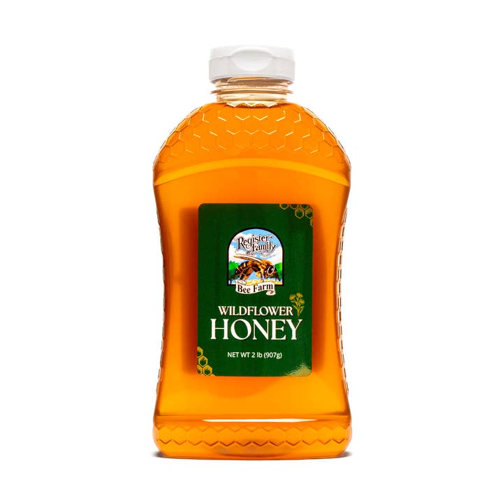 Raw Wildflower Honey - Squeeze Bottle for wholesale by Register Family Farm