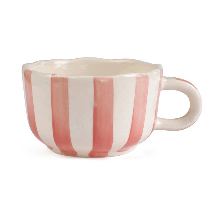 Keramiktasse in Rosa für Cappuccino, 2,9 x 3,9 Zoll für den Großhandel von Casa Amarosa