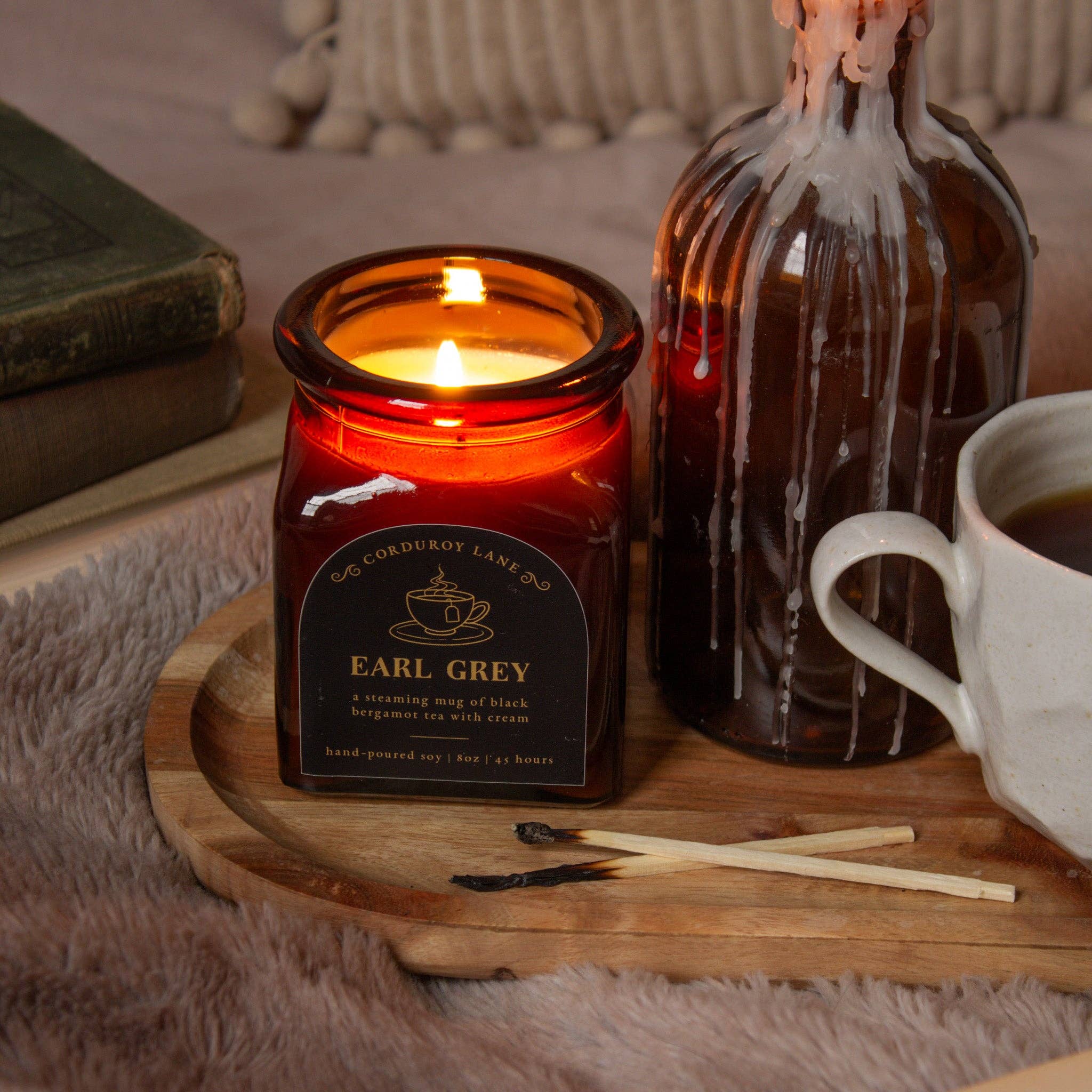 Corduroy Lane Candle Co - Wholesale Jar/Filled Candle - Earl Grey Scented Apothecary Candle5