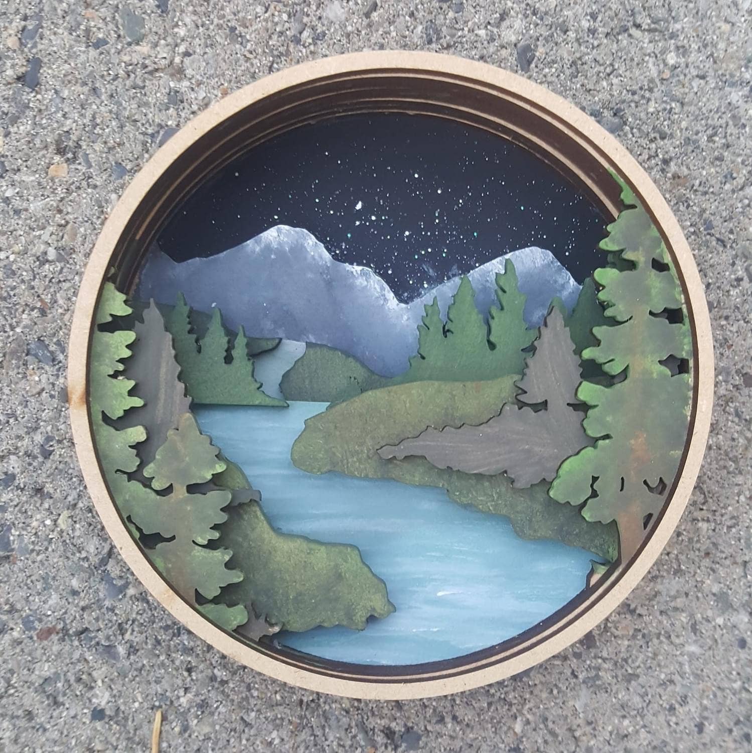 Our Little Makery - Wholesale DIY Craft Kit - Forest River Shadow Box Kit3