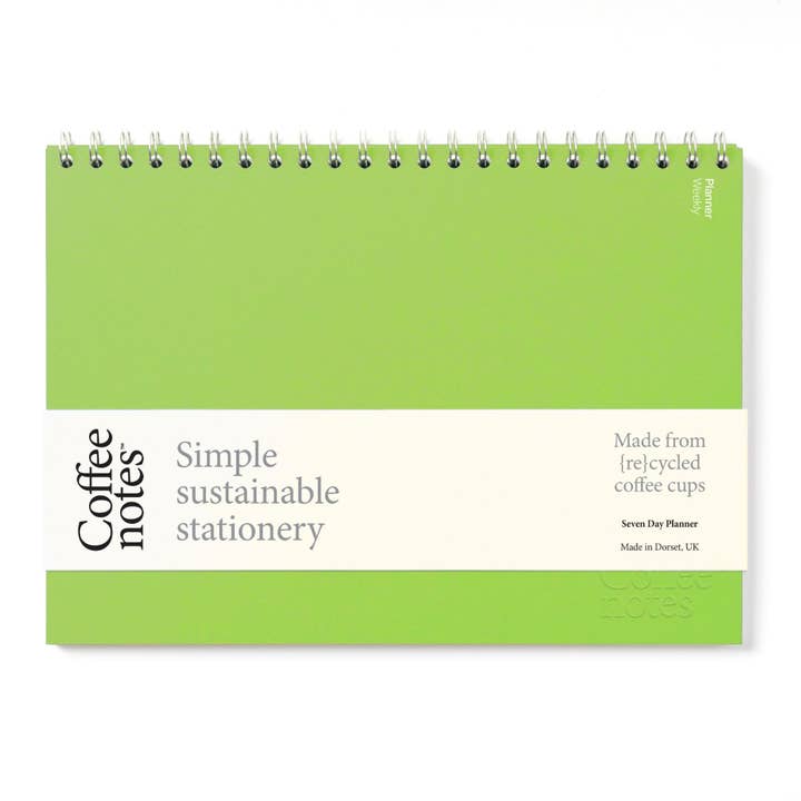 Lime Green Weekly Planner for wholesale by Coffeenotes