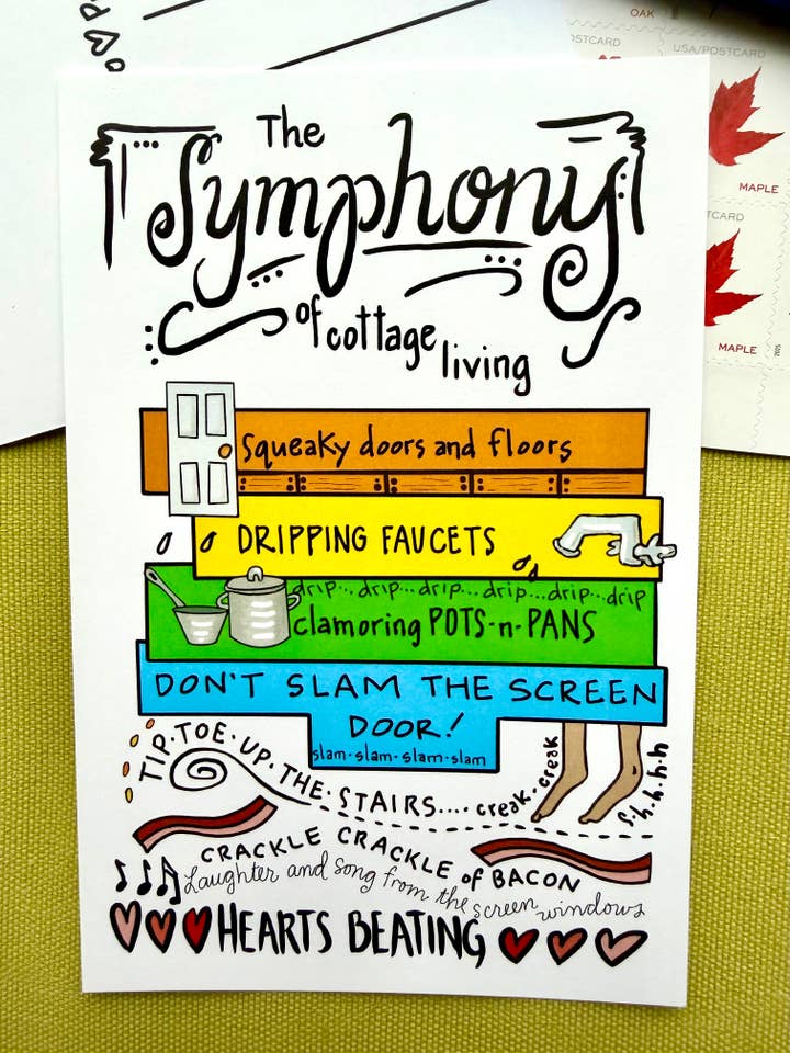 Great Lakes Collection Postcard- Symphony of a Cottage for wholesale by SeeJaneRun, LLC