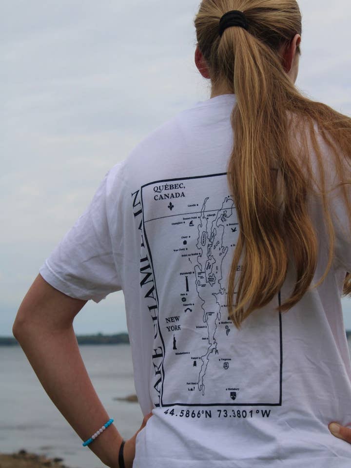 Just Wandering Co. – wholesale Screen printed t-shirt – unisex – Lake Champlain Short Sleeve Shirt | Plattsburgh, New York | Burlington, Vermont | North Country Gift, Present | Fisherman Gifts | Sailing |7