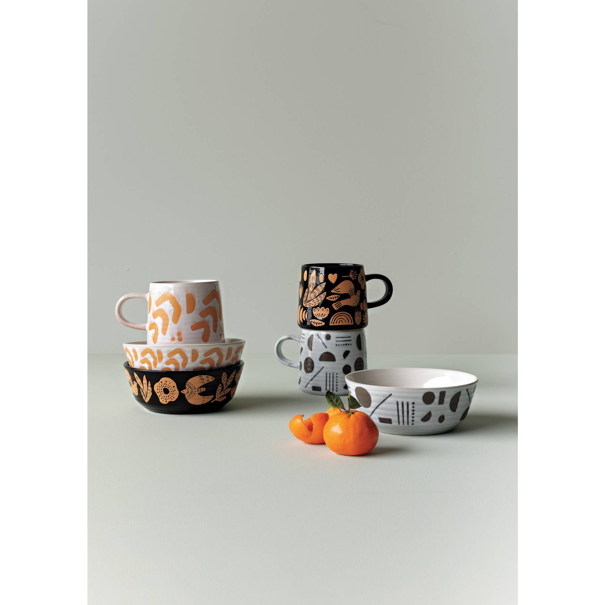 Danica Brands - Wholesale Coffee mug - Danica Studio Echo Imprint Stoneware Mugs 12 oz3