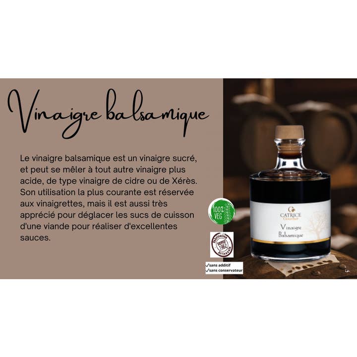 Stapelbare Balsamico-Essig-Flasche 25cl für den Großhandel von CATRICE GOURMET