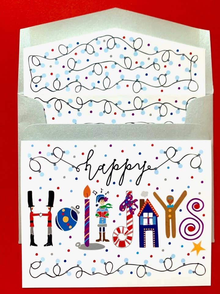 Mighty Holiday - Set of 10 Cards for wholesale by Mighty Violet Design