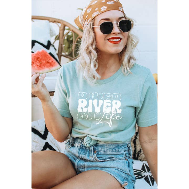 River Life Graphic Tee for wholesale by Bella Me