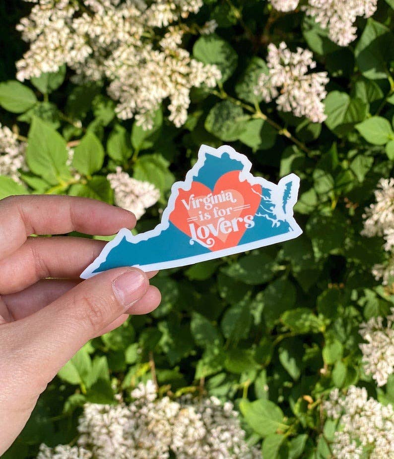Bottlebrush Graphics - Wholesale Sticker - Virginia is for Lovers State Silhouette Sticker5