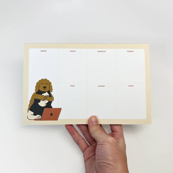 Sungy Side Up - Wholesale Planner - Weekly Planner Notepad with Golden Doodle – Dog Desk Notepad3