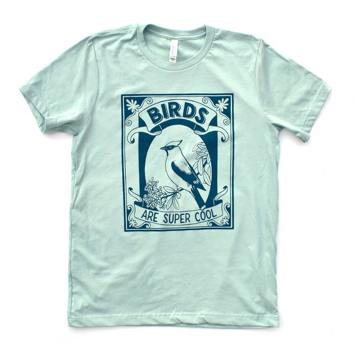 Fåglar är super cool skjorta för wholesale av Frog & Toad Press