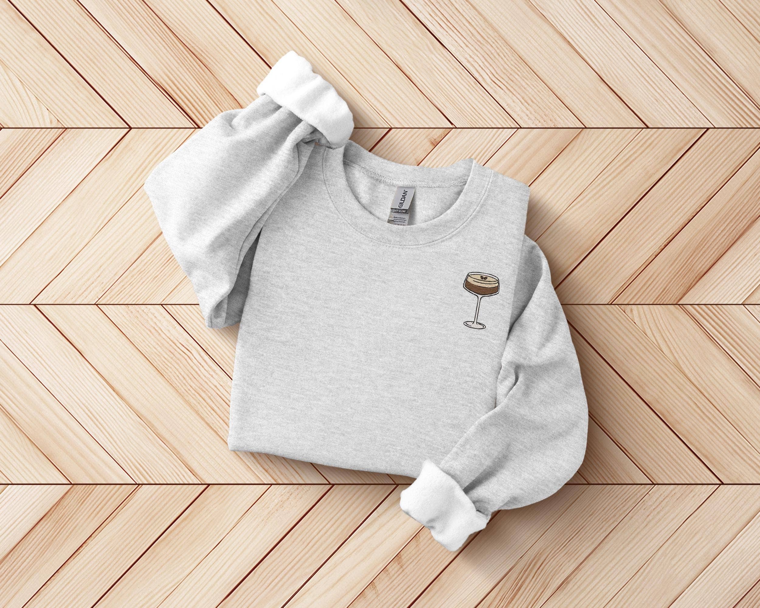 ART OF DOTS - Wholesale Sweatshirt - Women's - Espresso Martini Embroidered Crewneck Sweatshirt1