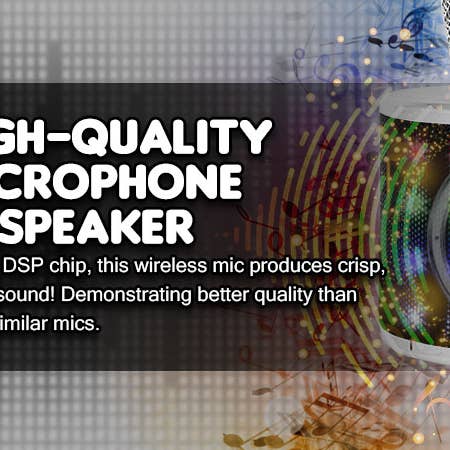 Mainstream Source - Wholesale Musical Instrument - Mainstream Source® Wireless Bluetooth Karaoke Microphone – H15