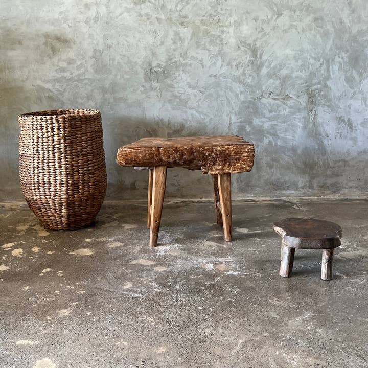 Office Objets - Wholesale Bench - Small organic bench in blonde Asian teak with four legs - Sepuluh26