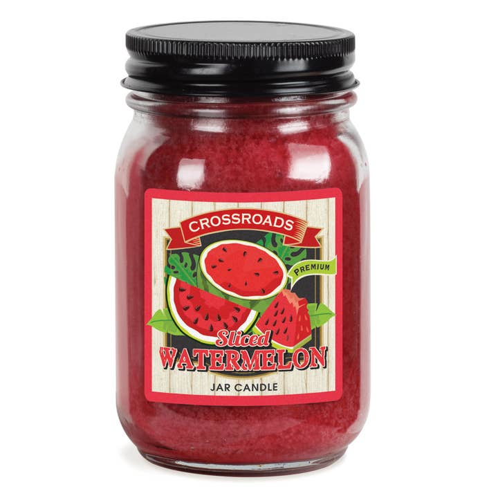 Crossroads Original Designs - Wholesale Jar/Filled Candle - Sliced Watermelon - 12 oz. Pint Candle