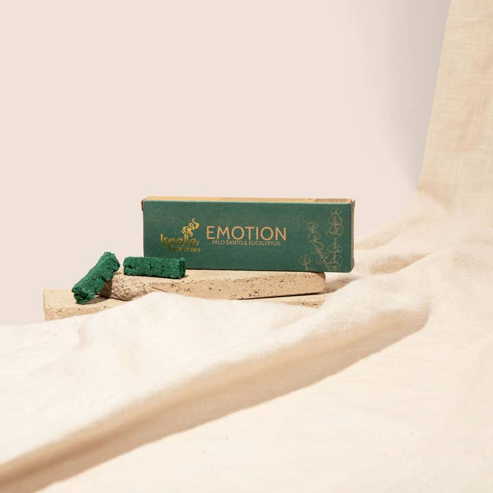 Emotion - Palo Santo & Eucalyptus Incense Tablets for wholesale by Haus of Incense
