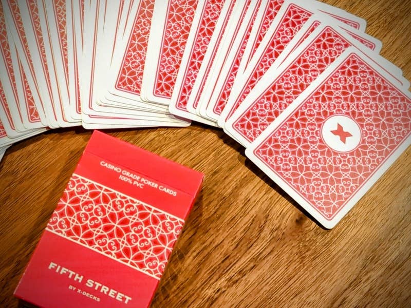 X-Decks - Wholesale Card Game - Fifth Street (Red), PVC Waterproof, Bridge Size, Poker Index Playing Card Deck2