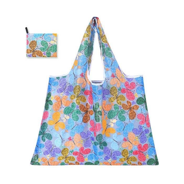 Borsa della spesa pieghevole in poliestere per la vendita all'ingrosso da parte di Plush Looks