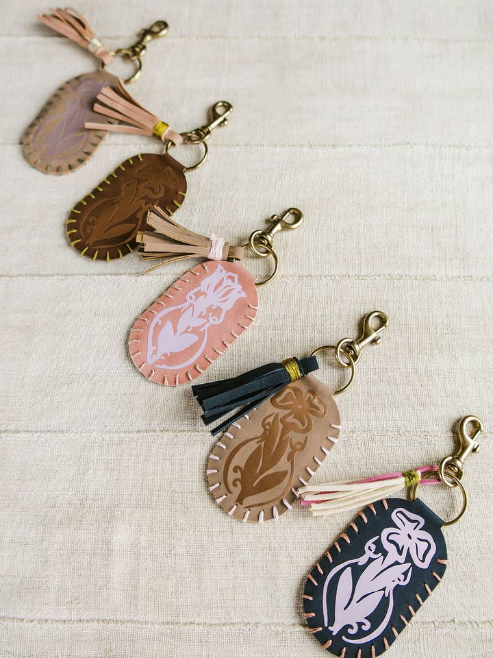 Vegan Leather Keychain for wholesale by Marcy Ellis
